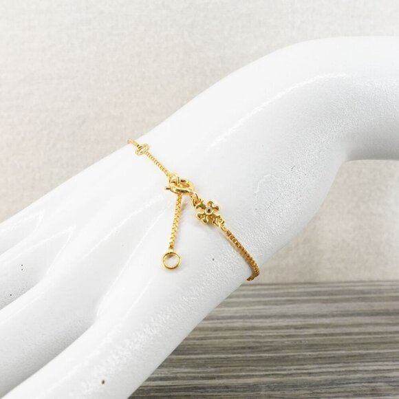 Tory Burch Kira Enamel Bar Bracelet Tory Gold/ Multi Color OS - Picture 8 of 16